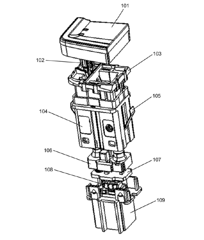 防竄光開(kāi)關(guān)爆炸結(jié)構(gòu)圖汽車光開(kāi)關(guān)核心組件分解圖