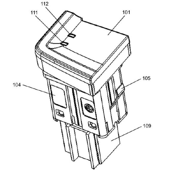 防竄光開(kāi)關(guān)整體結(jié)構(gòu)圖汽車電子開(kāi)關(guān)裝配完成圖