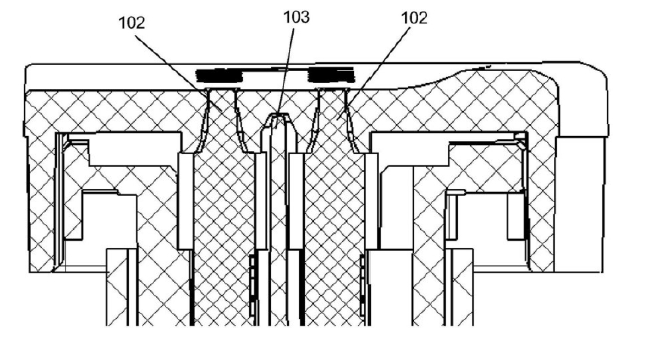 內(nèi)殼體隔離數(shù)個(gè)導(dǎo)光體的示意圖多信標(biāo)光開(kāi)關(guān)防竄光結(jié)構(gòu)圖