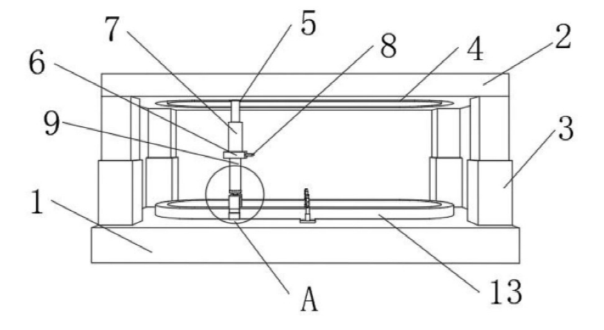 便攜式光纖跳線收納底座與固定臺結(jié)構(gòu)示意圖 - 廣西科毅光通信