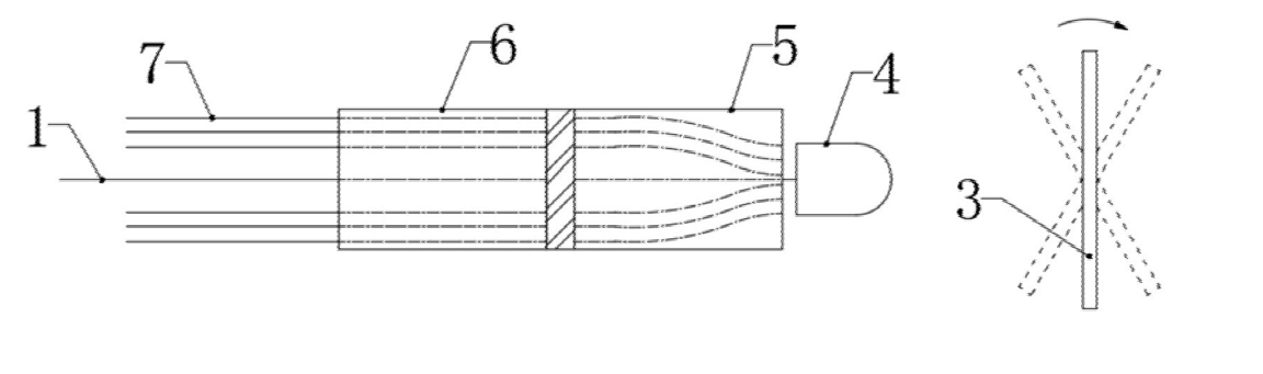 陣列波導(dǎo)式光開關(guān)實施例一同側(cè)布局結(jié)構(gòu)示意圖 - 廣西科毅光通信